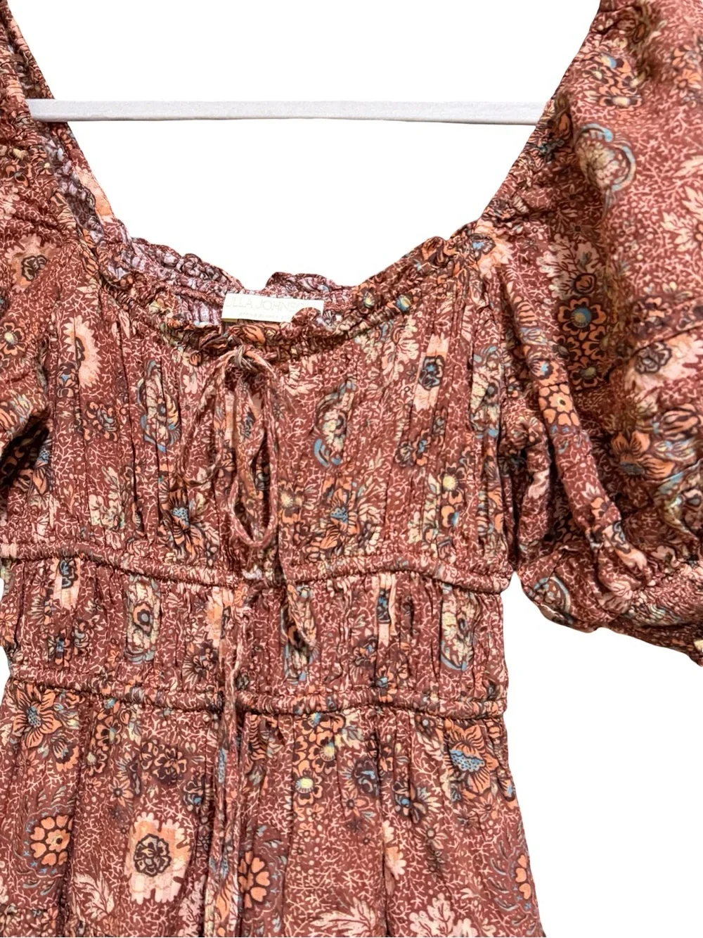 Ulla Johnson Juniper Dress Rosebud Floral Puff Sleeve Smocked Midi Dress Size 0 - Picture 11 of 13